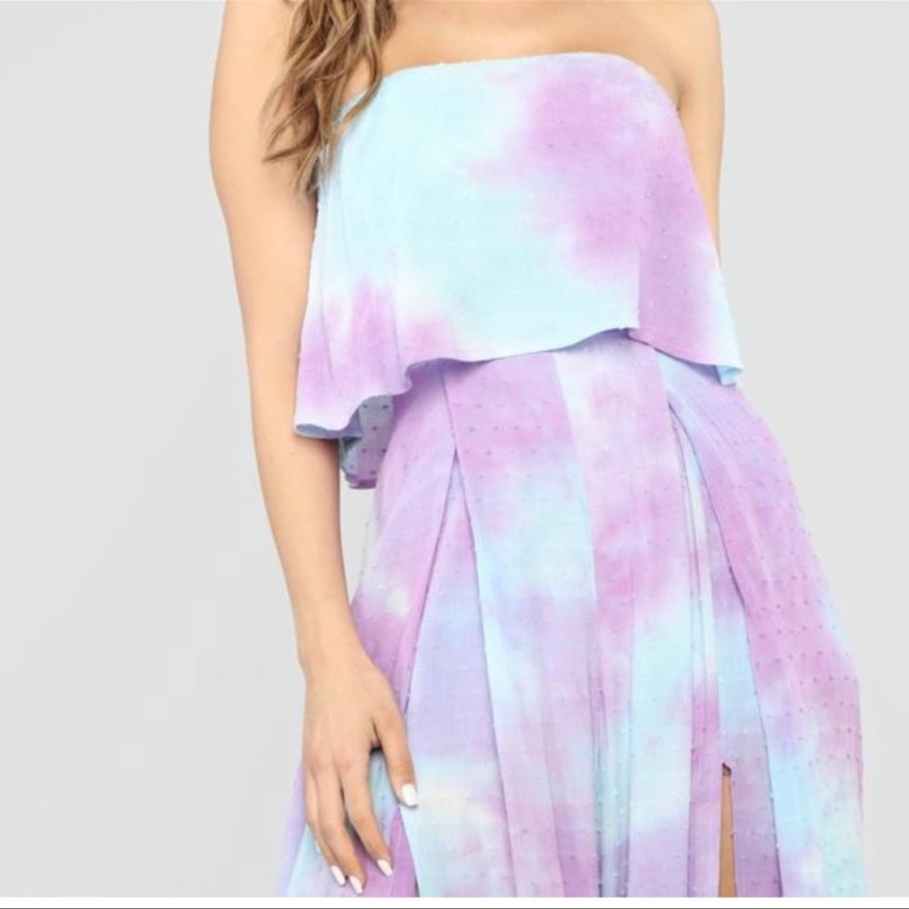 Blue Blush tie dye jumpsuit
